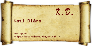 Kati Diána névjegykártya